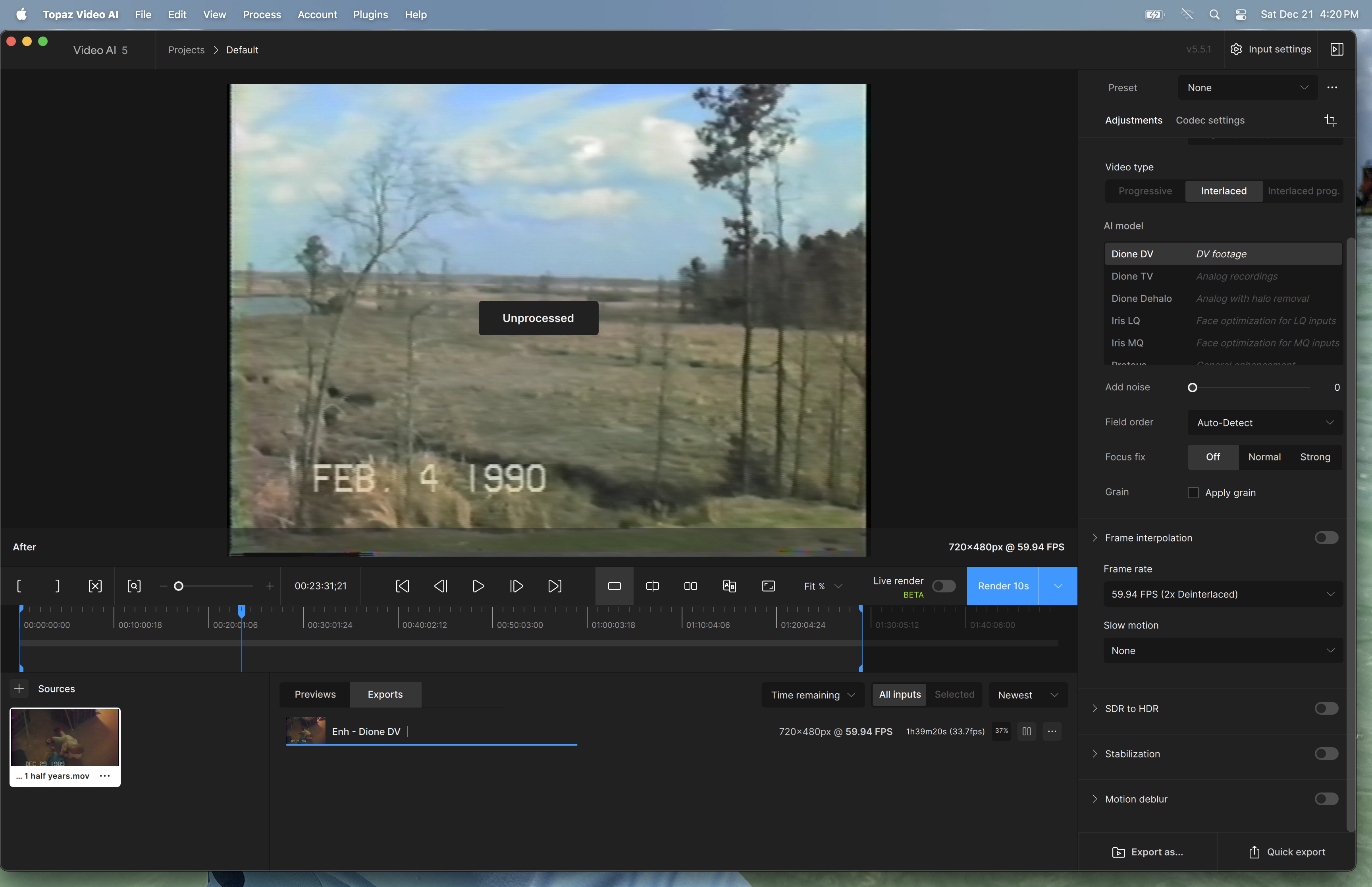 VHS Enhancement Service